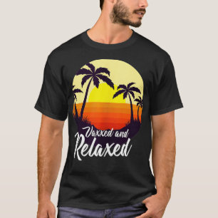 Camiseta Vaxxed y relajado Summer Vacation Beach Palm Tree