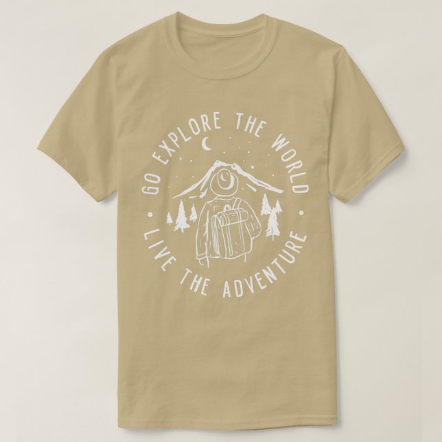 Camiseta Vaya A Explorar El Mundo Vive La Aventura (Diseño del anverso)