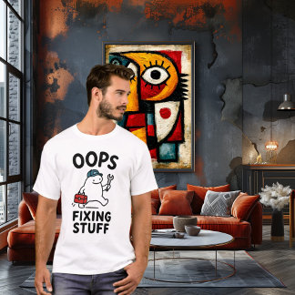 Camiseta Vaya Reparando Cosas Personaje Divertido y Lindo d