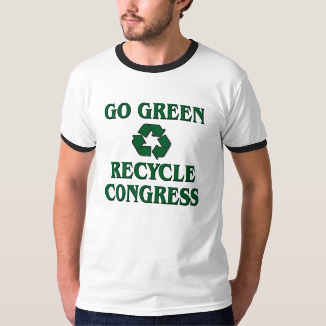 Camiseta Vaya verde - recicle al congreso (Anverso)