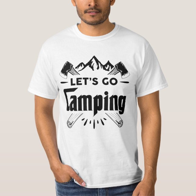 Camiseta Vayamos a acampar, camping vibes (Anverso)