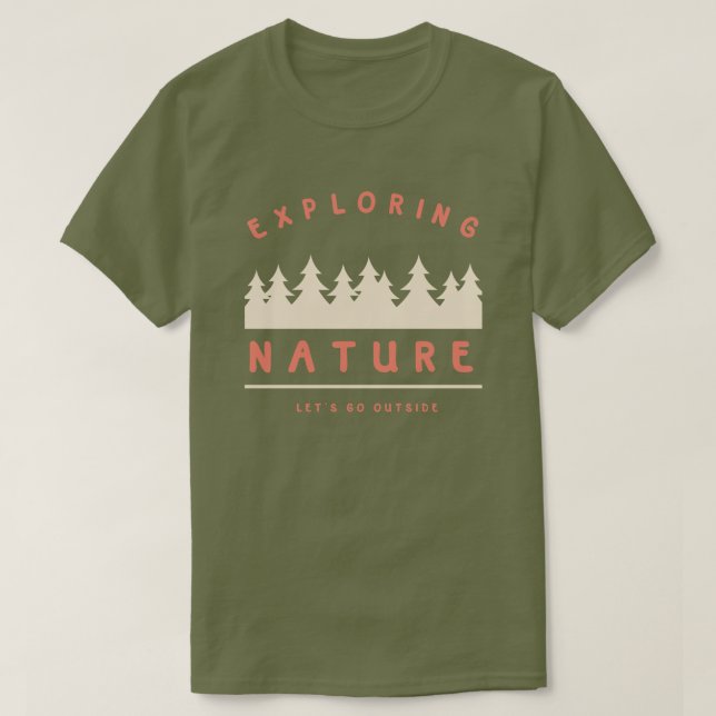 Camiseta Vayamos fuera y exploremos la naturaleza (Diseño del anverso)
