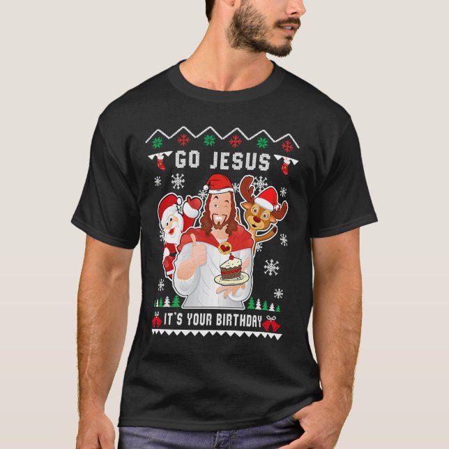 Camiseta Vayan Jesús Navidades, es su cristiano de cumpleañ (Anverso)