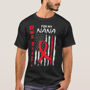 Camiseta Vayan Red Nana Heart Disease American Flag Men Wom