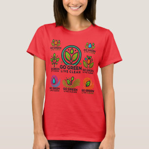 Camiseta Vayan verdes, vivan limpias, básicas de las mujere
