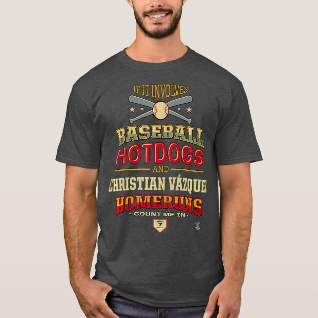 Camiseta Vázquez cristiano si involucra béisbol (Anverso)