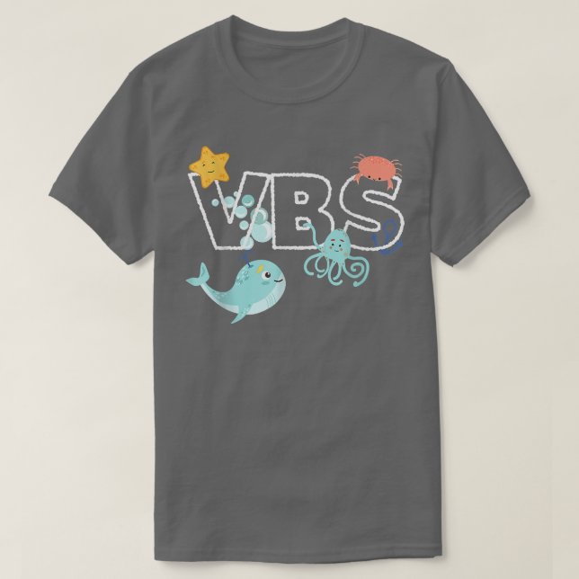 Camiseta VBS Crew Summer Vacation Bible School Funny Ocean  (Diseño del anverso)