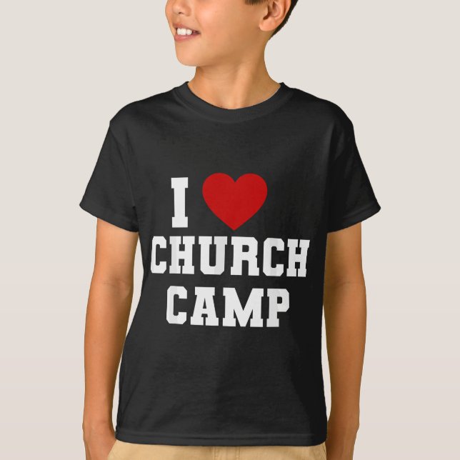 Camiseta VBS I Love Church Camp Iglesia cristiana Scho (Anverso)