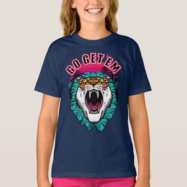 Camiseta Ve a por ellos - Diseño gráfico Tiger Face (Anverso)