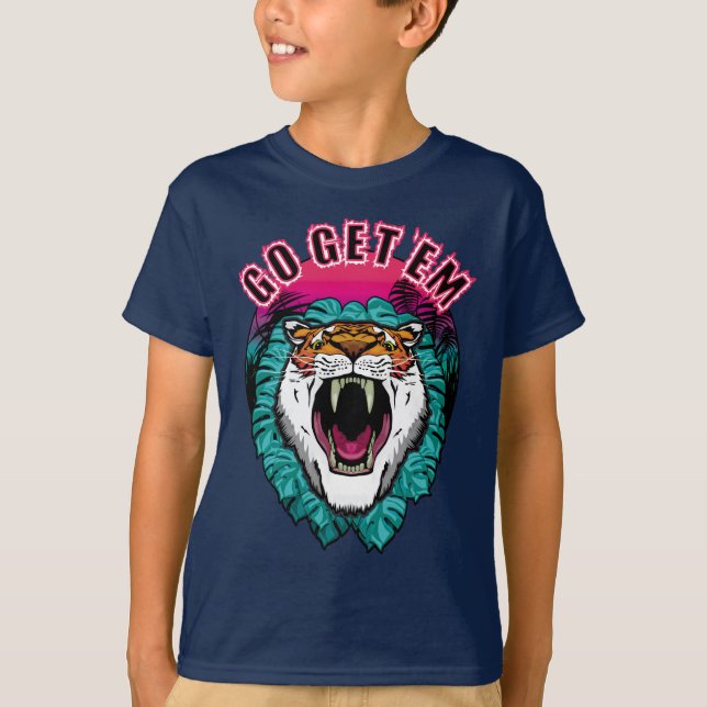 Camiseta Ve a por ellos - Diseño gráfico Tiger Face (Anverso)