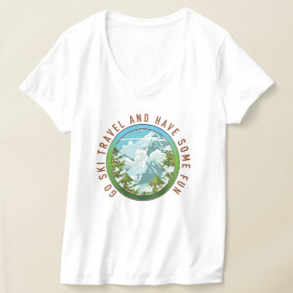 Camiseta Ve a viajar en Ski y disfruta del logo de tu viaje