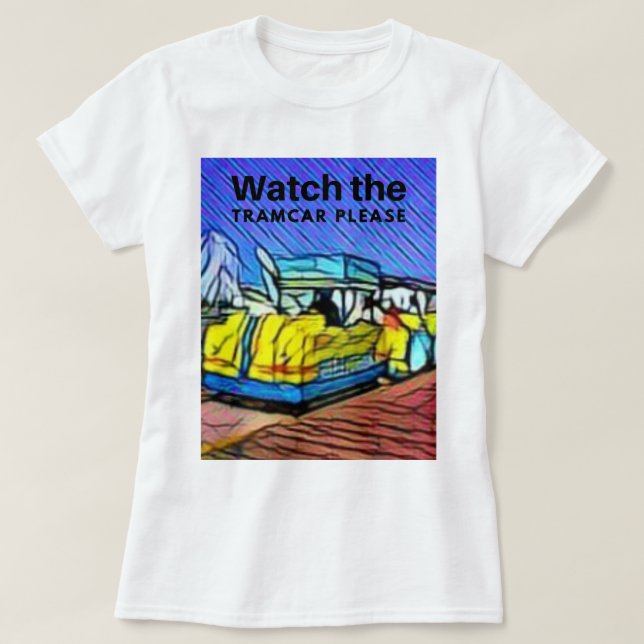 Camiseta Vea el paseo marítimo de TRAMCAR por favor Wildwoo (Diseño del anverso)