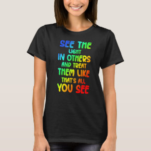 Camiseta Vea La Luz En Otros Mensajes Motivadores Positivos