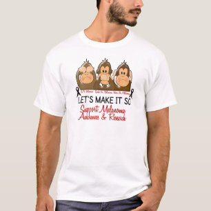 Camiseta Vea que hablar no oiga a ningún cáncer de piel d