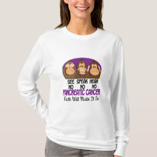 Camiseta Vea que hablar no oiga a ningún cáncer pancreát