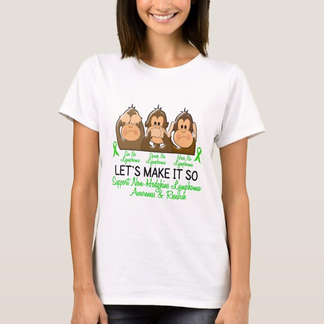 Camiseta Vea que hablar no oiga ningún linfoma 2 de (Anverso)