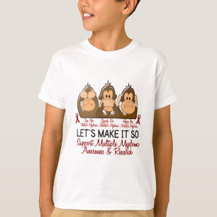 Camiseta Vea que hablar no oiga ningún mieloma múltiple 2