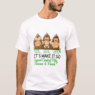 Camiseta Vea que hablar no oiga ninguna parálisis cerebral