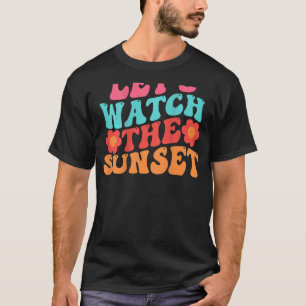 Camiseta Veamos el verano verde de la puesta del sol positi
