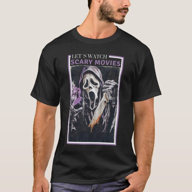 Camiseta Veamos la aterradora película "SCREAM Retro" (Anverso)