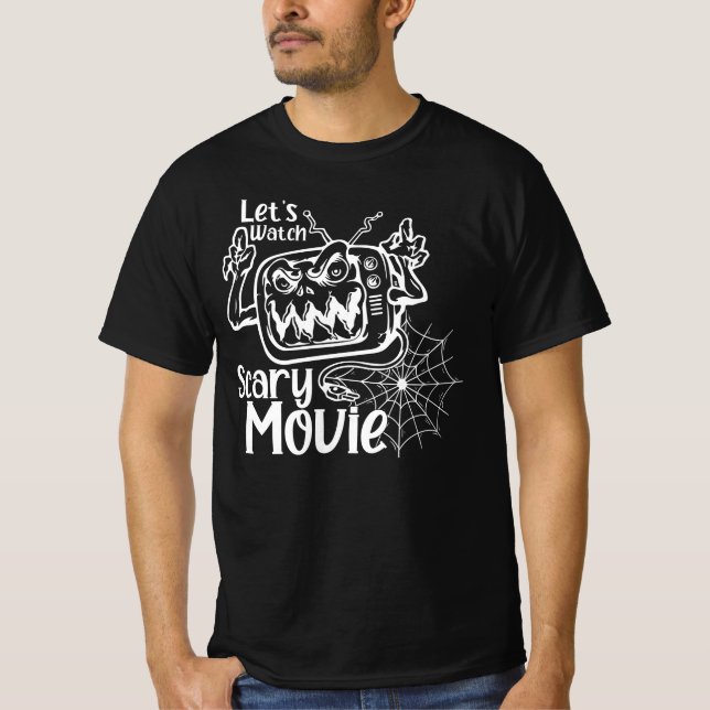 Camiseta Veamos la temible cara fantasma de la película, la (Anverso)