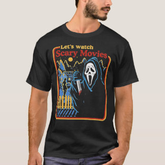 Camiseta Veamos películas aterradoras gritar horror activo