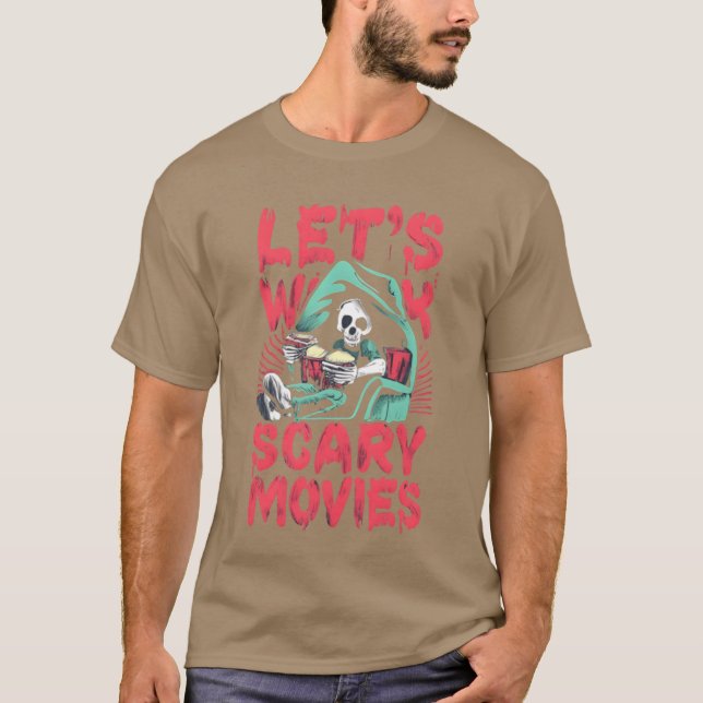 Camiseta Veamos películas aterradoras para los amigos de Ha (Anverso)