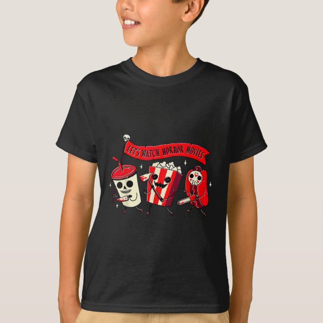 Camiseta Veamos películas de terror disfrazadas con disfrac (Anverso)