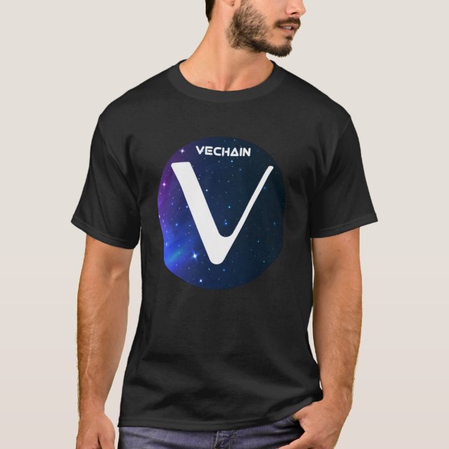 Camiseta VeChain Cryptocurrency Space Galaxy VET Crypto Moo (Anverso)