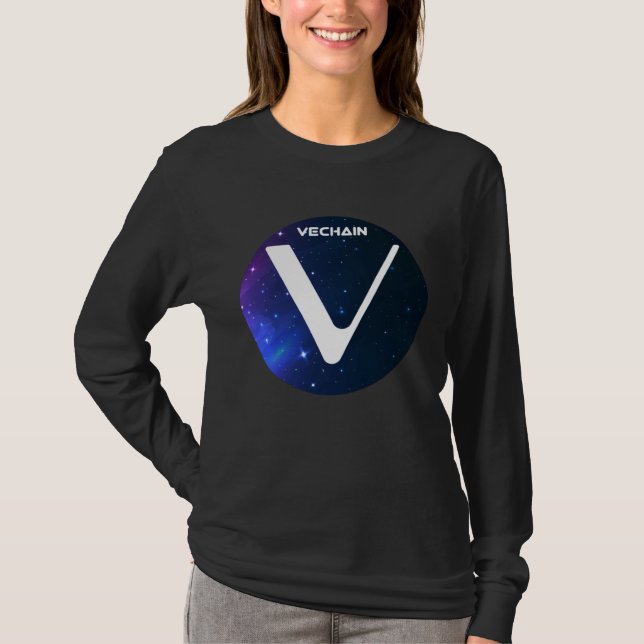 Camiseta VeChain Cryptocurrency Space Galaxy VET Crypto Moo (Anverso)