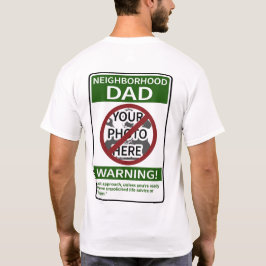 Camiseta Vecindad personalizable Papá X Grn Frente y Atrás