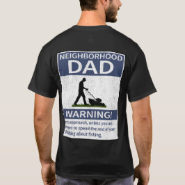 Camiseta Vecindario Papá Azul Aviso Frente y Atrás