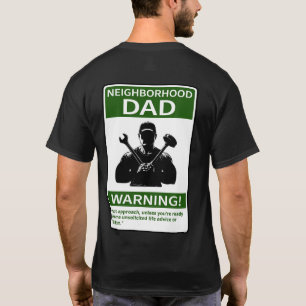 Camiseta Vecindario Vecino Papá Frente Verde y Atrás