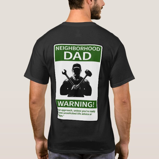 Camiseta Vecindario Vecino Papá Frente Verde y Atrás (Reverso)