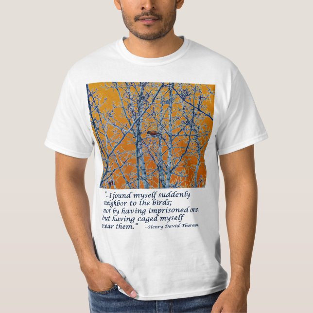 Camiseta Vecino a los pájaros - Thoreau (Anverso)
