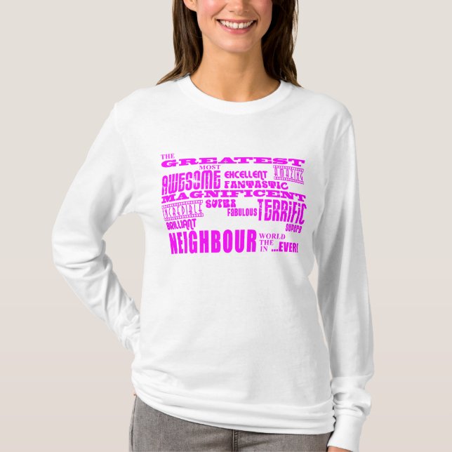 Camiseta Vecinos: Vecino más grande rosado (Anverso)