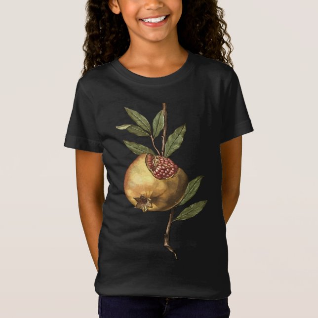 Camiseta Vector A De Semillas Y Frutas Pomegranadas Mediter (Anverso)
