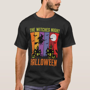 Camiseta Vector Casa Embrujada Noche de Brujas Halloween