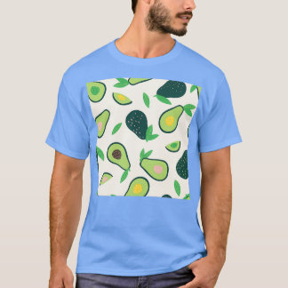 Camiseta Vector de aguacate Doodle sin fisuras