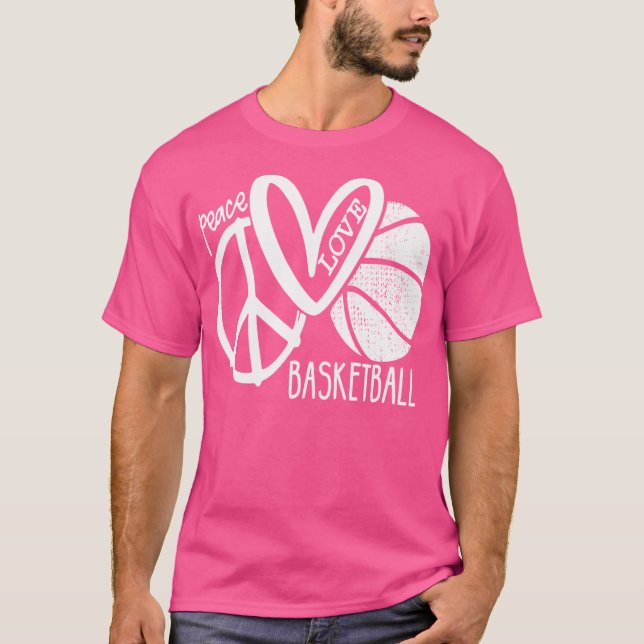 Camiseta Vector de baloncesto de amor por la paz (Anverso)
