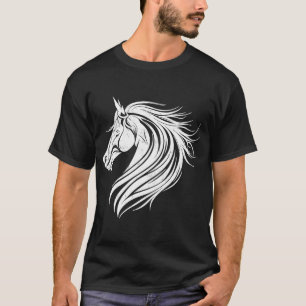 Camiseta Vector de Cabeza de Cabeza de Cabeza de Caballo An