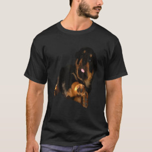 Camiseta Vector De Cachorro Cuto Rottweiler