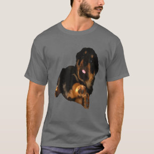 Camiseta Vector De Cachorro Cuto Rottweiler