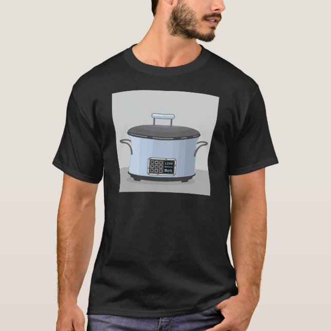 Camiseta Vector de cocinar lento del pote del cántaro (Anverso)