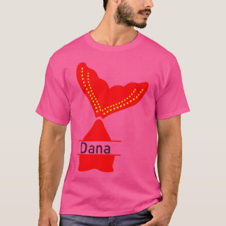 Camiseta Vector de cola de sirena rojo de Dana Crimson
