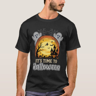 Camiseta Vector de fantasmas y cementerio embrujado de Hall