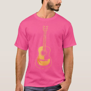 Camiseta Vector de guitarra acústica