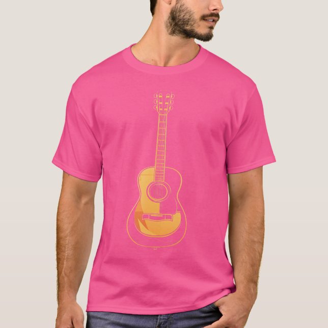 Camiseta Vector de guitarra acústica (Anverso)
