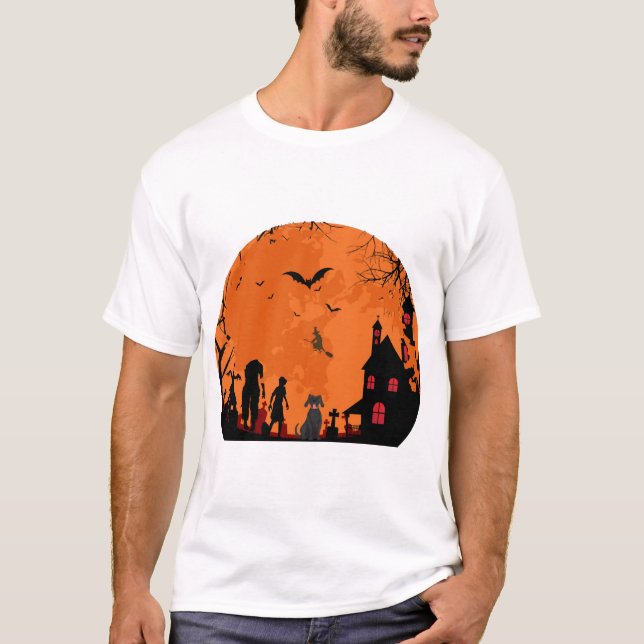 Camiseta vector de halloween (Anverso)