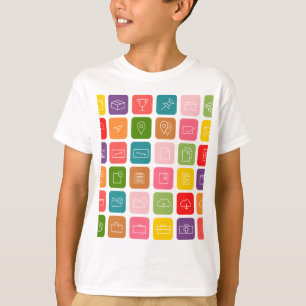 Camiseta vector de iconos
